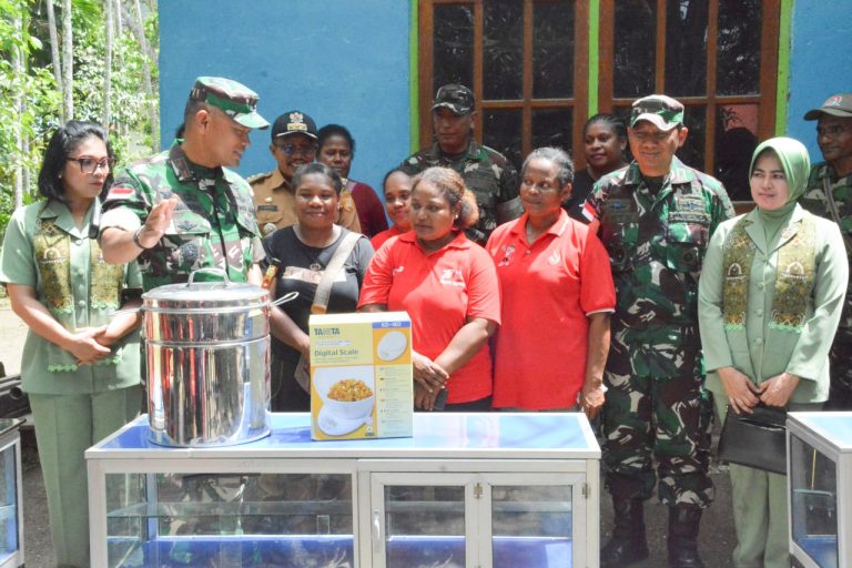 Semakin Berkembang, Danrem JO Sembiring Serahkan Bantuan Pada Mama Papua Pelaku UMKM
