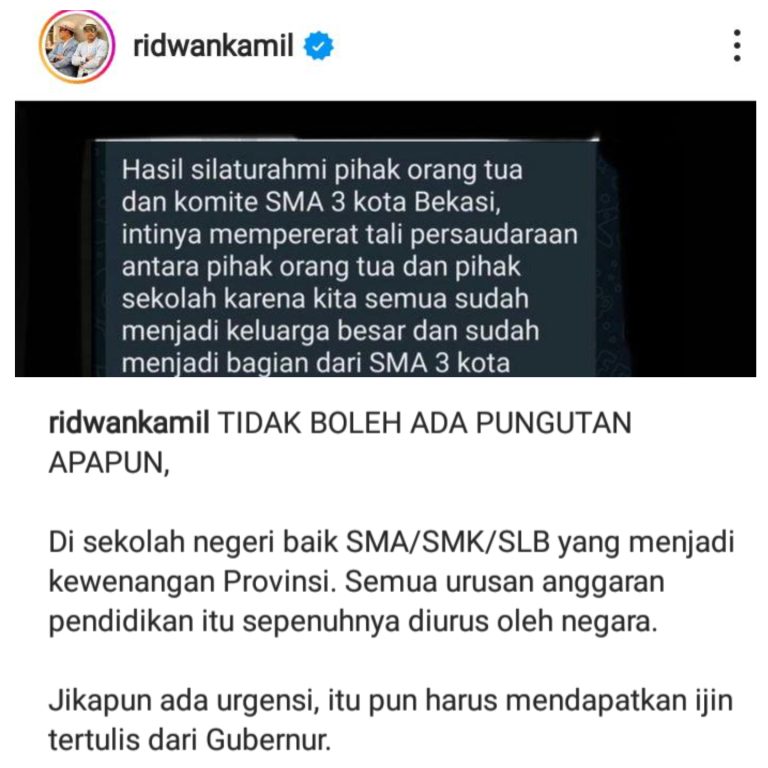 Praktek Pungli di SMA Jabar Masif, CBA: Ridwan Kamil Jangan Tegas di Medsos Aja!