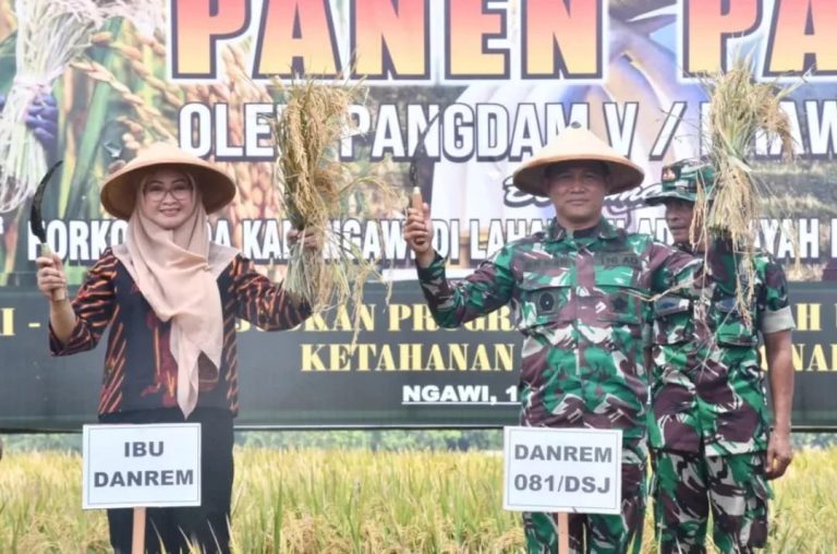 Panen Raya Di Ngawi, Danrem 081/DSJ: Hasilnya Meningkat 50 Persen