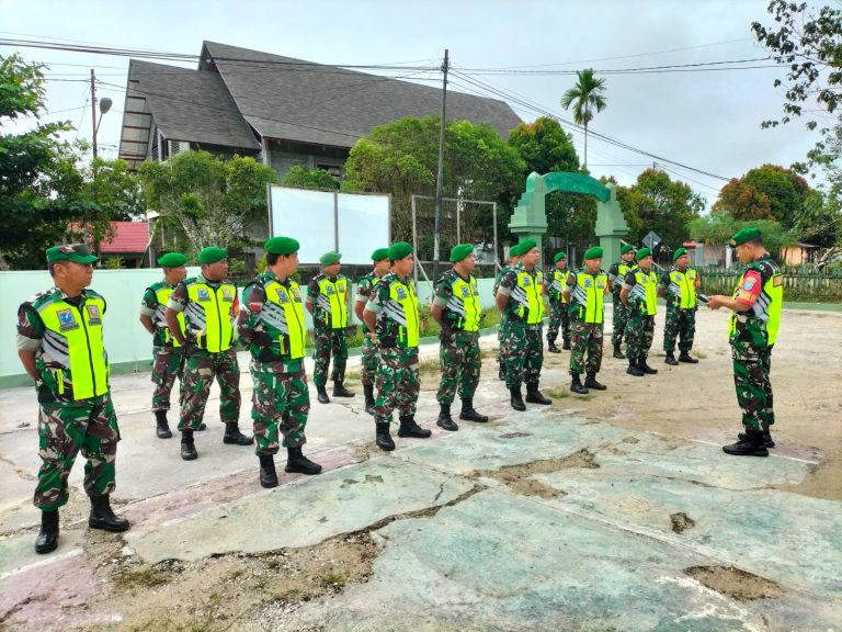 Danramil Kurun Pimpin Apel Penanganan Aksi Unjuk Rasa