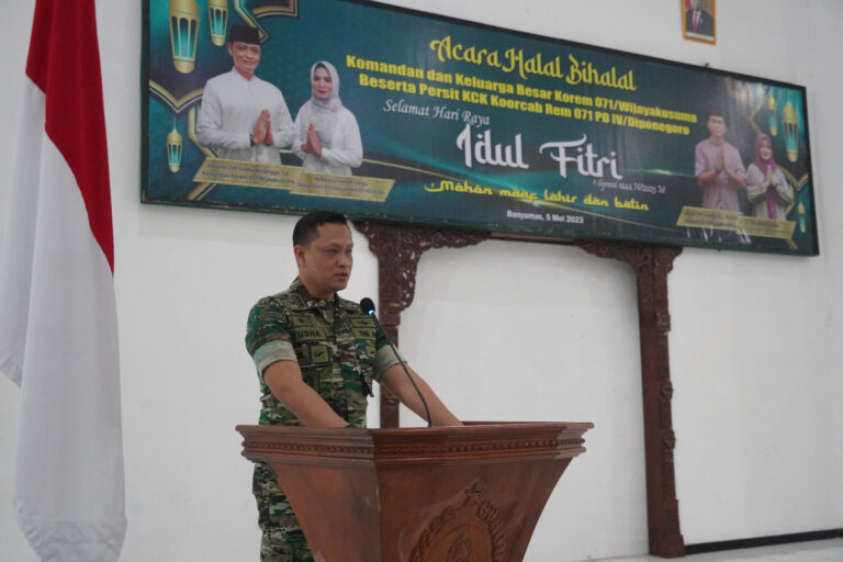 Halal Bihalal Korem 071/Wijayakusuma, Danrem: Niatkan Bekerja Tulus dan Ikhlas Beribadah!