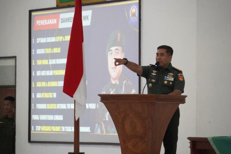 Danrem 071/Wijayakusuma: Soliditas Kunci Berhasilnya Tugas Pokok Satuan!