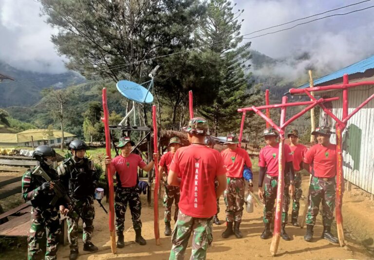 Ubah Kebiasaan Masyarakat Papua Demi Kesehatan, Ini Yang Dilakukan Satgas Yonif 721/Mks