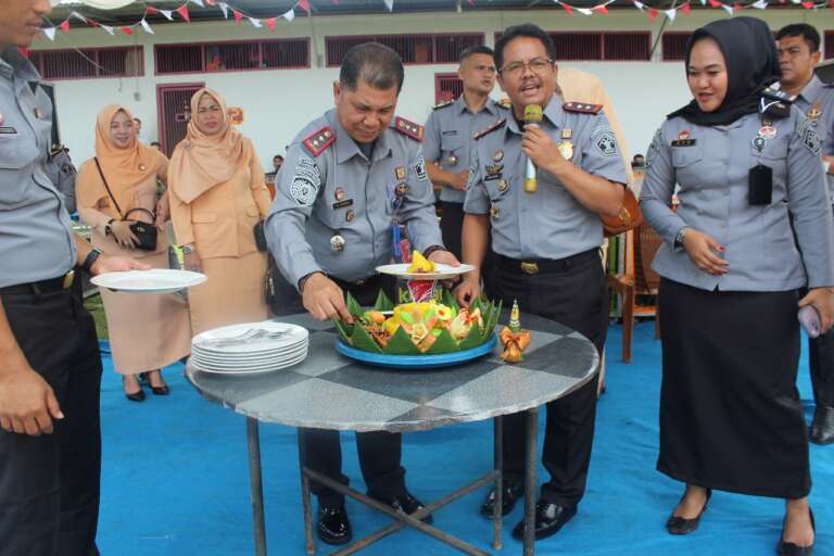 Puncak Peringatan Hari Kemenkumham Ke-78, Rutan Rengat Gelar Upacara Dan Syukuran