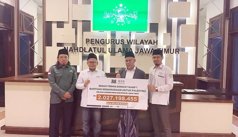LAZISNU se-Jatim Serahkan Bantuan Palestina Tahap Pertama Sebesar 2 Miliar Lebih