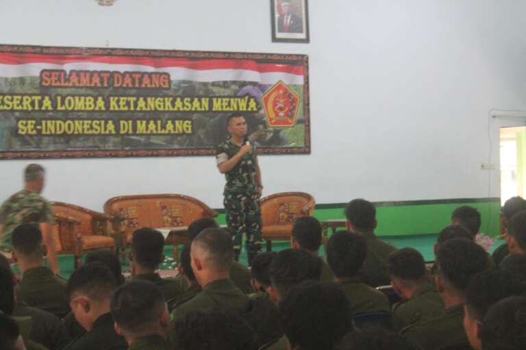 Beri Pengarahan Kontingen Lomba Ketangkasan Menwa, Darindam V/Brawijaya: Berikan Penampilan Terbaik!