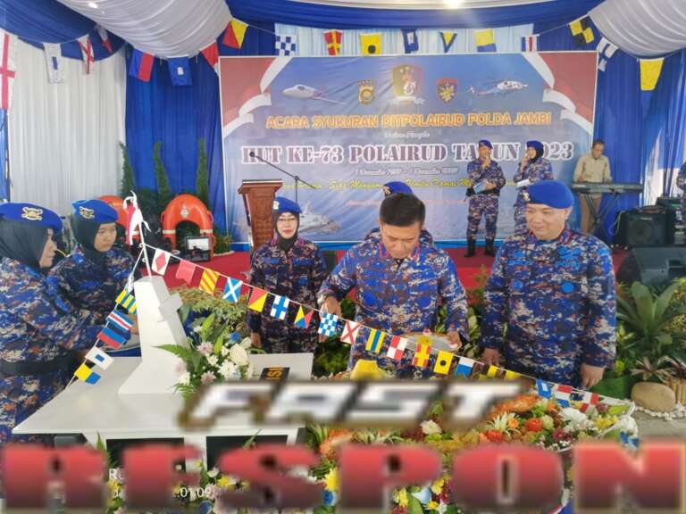 Hadiri Syukuran HUT Ke-73 Ditpolairud di Mako Ditpolairud Polda Jambi, Kapolda Bacakan Amanat Kapolri