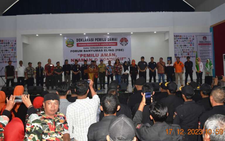 Harapkan Kondusifitas Banyumas Terjaga, FBe Deklarasi Pemilu Damai