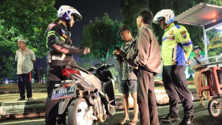 Gelar Penertiban Terpadu, Puluhan Sepeda Motor Berknalpot Brong Terjaring Razia Aparat