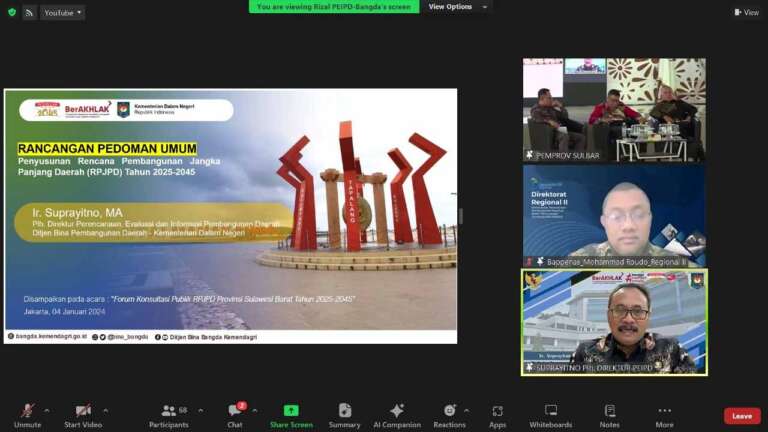 Urgensi Perumusan Masalah dan Isu Strategis Penyusunan RPJPD Sulbar