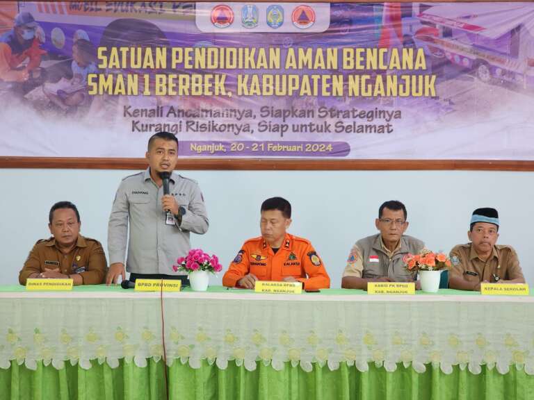 SPAB di SMAN 1 Berbek Nganjuk, BPBD Jatim: Untuk Capai 3 Output!