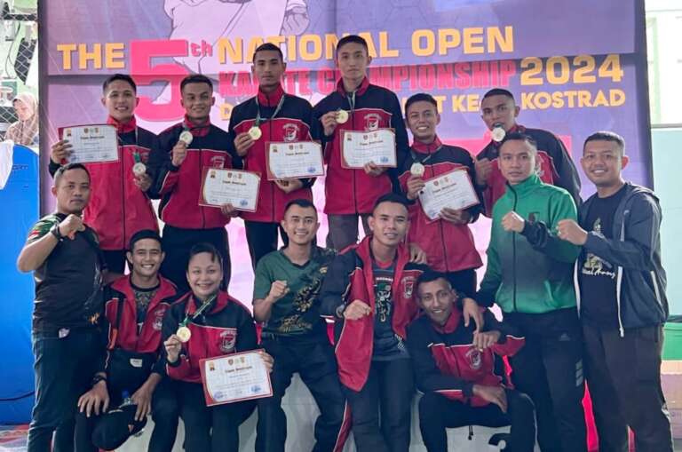 Luar Biasa, Atlet Yonif 511/DY Borong 7 Medali Kejuaraan Karate Tingkat Nasional