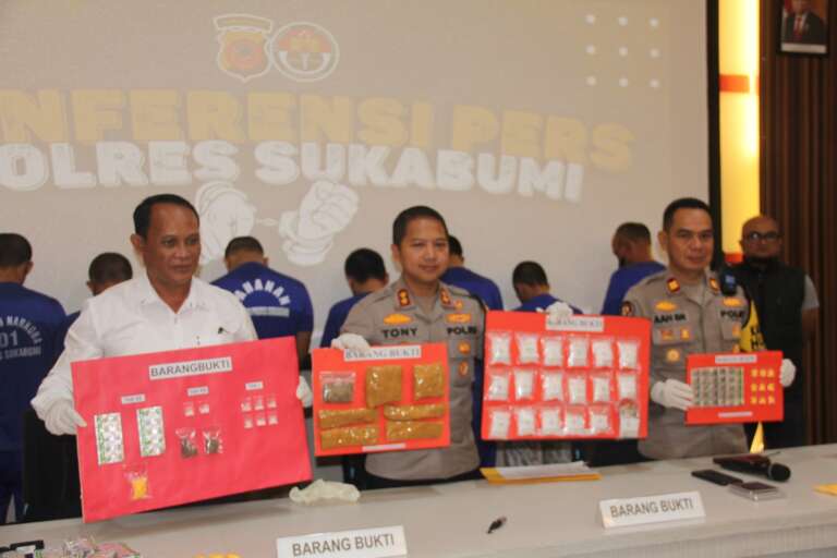 Sukses Bekuk Pelaku Kasus Narkoba, Polres Sukabumi Sita Barang Bukti Seharga Miliaran Rupiah