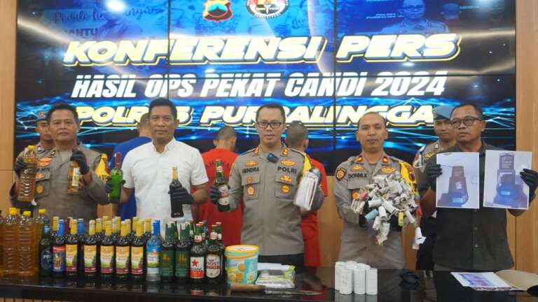 Usai, Polres Purbalingga Rilis Hasil Operasi Pekat Candi 2024