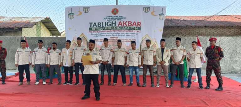 Demi Persatuan dan Kesatuan, PW Pemuda Muhammadiyah Sumut Deklarasi Pilkada Damai 2024