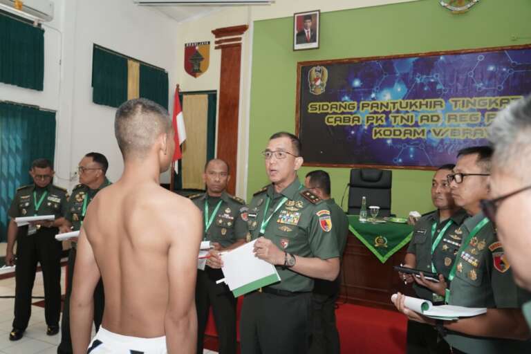 Pimpin Sidang Pantukhir Caba, Pangdam V/Brawijaya Tegaskan Pilih Calon Terbaik Prajurit TNI AD