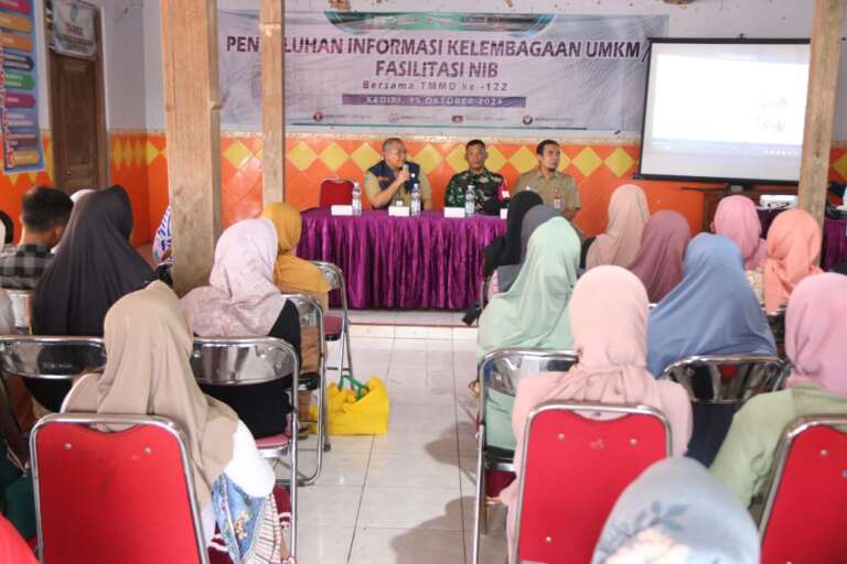 Dorong Skala Usaha, Satgas TMMD Kodim 0809/Kediri Gelar Penyuluhan UMKM Bersama Dinkop UKM Jatim