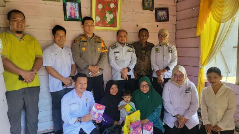 Cegah Stunting, Sejumlah Perusahaan Berikan Bantuan Makanan Bergizi Desa dan Kelurahan di Langgam