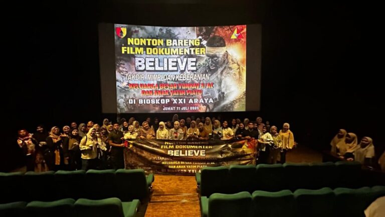 Nonton Bareng Film “BELIEVE”, Yonkav 3/AC Tanamkan Patriotisme ke Anak Yatim