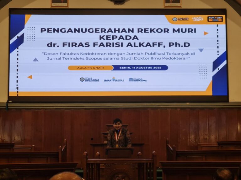 Dosen Muda Unair Toreh Rekor Publikasi Scopus Terbanyak di Program Doktor Ilmu Kedokteran
