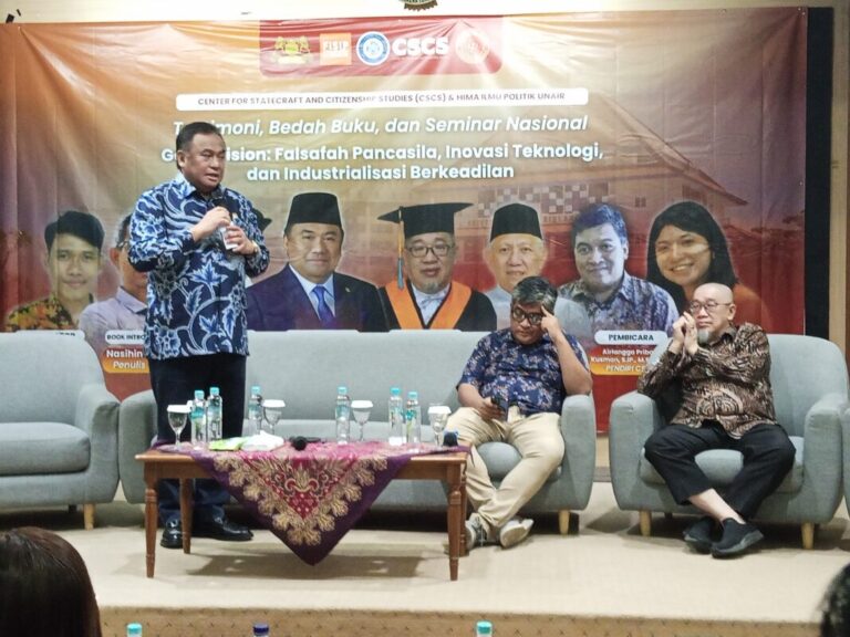 Bedah Buku di Unair, Rachmat Gobel Soroti Pancasila, Teknologi, dan Industrialisasi Berkeadilan