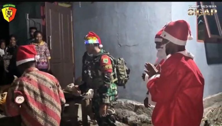 Saat Prajurit Pos Subin Berbagi Sukacita Natal dengan Warga Perbatasan