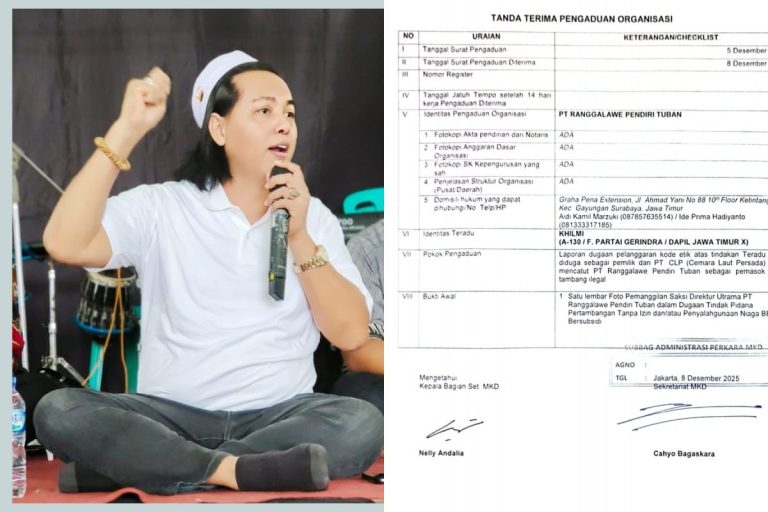 Gus Lilur Tepati Janji, Ranggalawe Pendiri Tuban Resmi Laporkan Khilmi ke MKD DPR