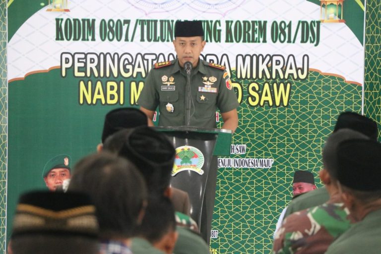 Kodim Tulungagung Peringati Isra Mikraj, Perkuat Moral dan Spiritualitas Prajurit