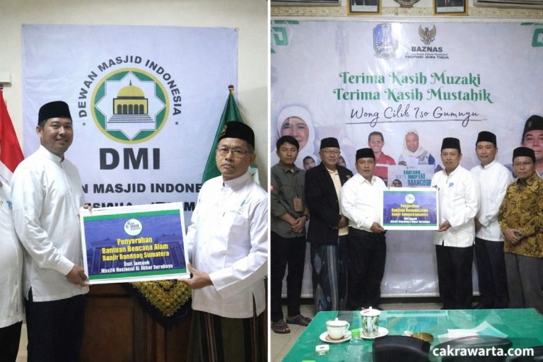 Lewat DMI dan Baznas, Jamaah Masjid Al-Akbar Surabaya Salurkan Bantuan bagi Penyintas Bencana di Sumatera