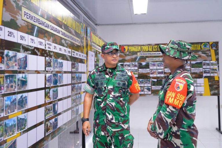 Tinjau TMMD ke-127 di Gandusari, Dandim Blitar Pastikan Jalan dan Jembatan Rampung Tepat Waktu