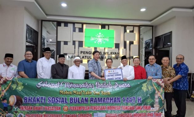 Alim Markus Salurkan 1.500 Paket Sembako ke PWNU Jatim, LAZISNU Santuni 40 Yatim di Awal Ramadhan