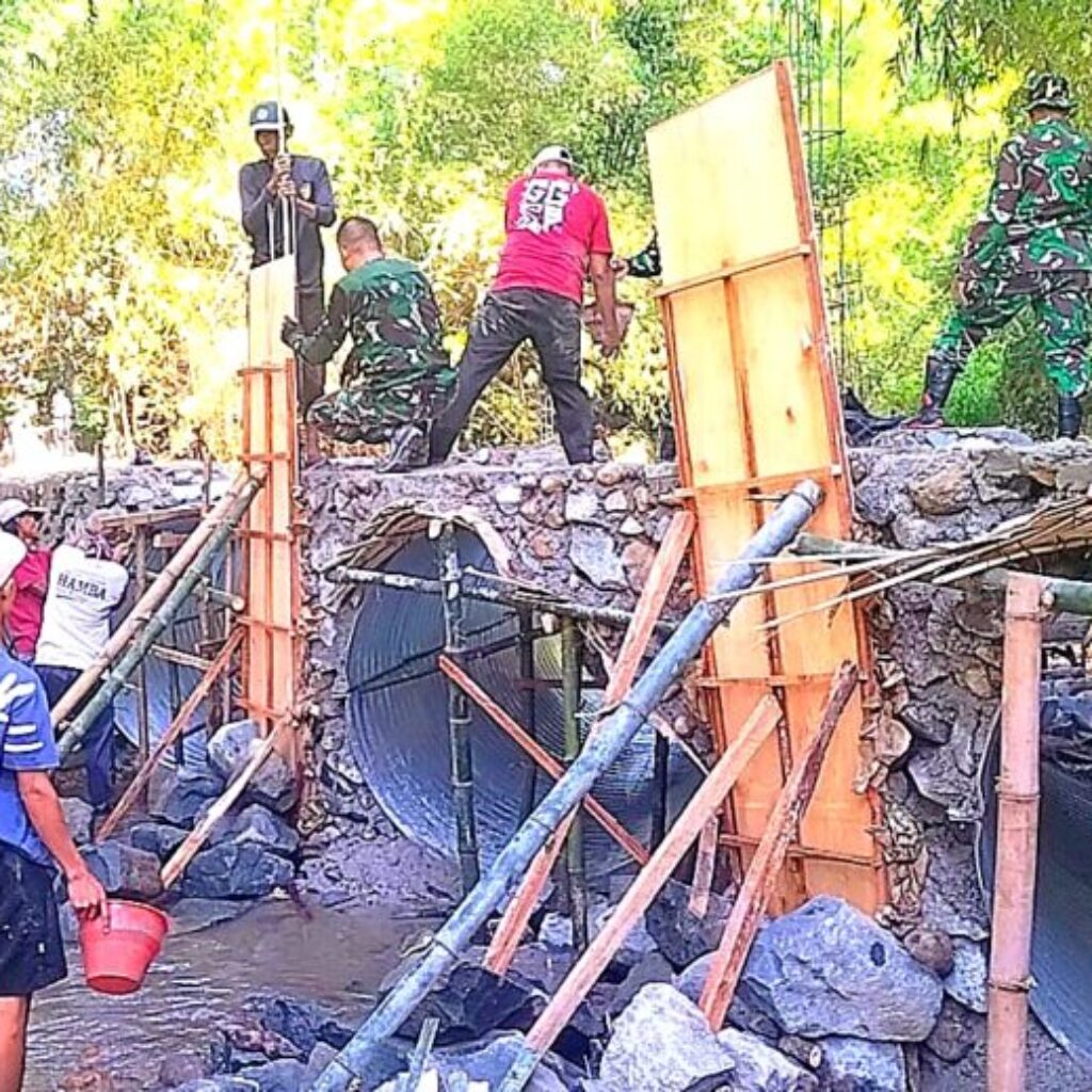 Empat Jembatan Garuda Dibangun di Ponorogo, Gotong Royong Warga dan TNI Menguat