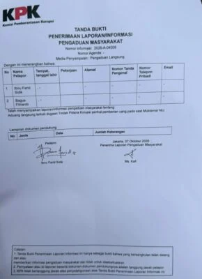 Kembalikan Uang ke KPK, PCNU Sekadau Ungkap Dugaan Politik Uang di Muktamar NU
